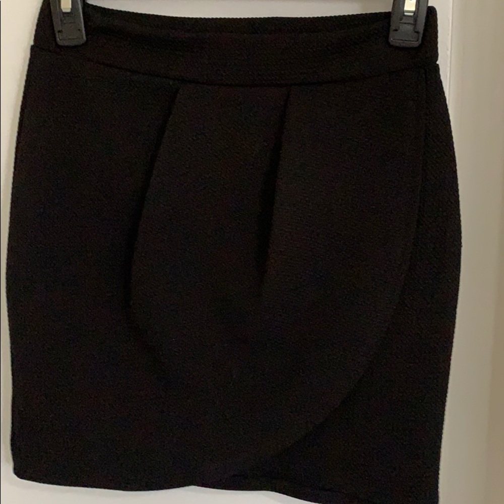Black mini skirt